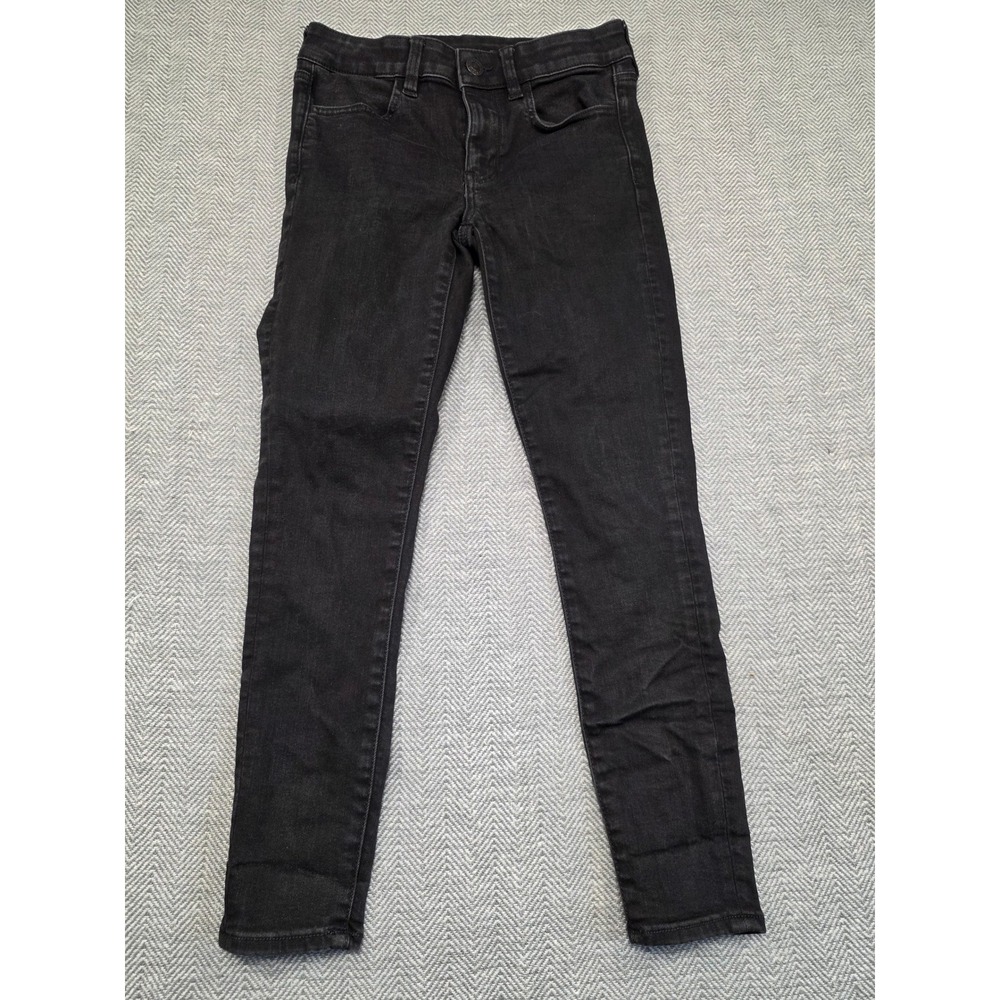 American Eagle Ne(x)t‎ Level Stretch Jeggings Black Faded Skinny Jeans 4 Short